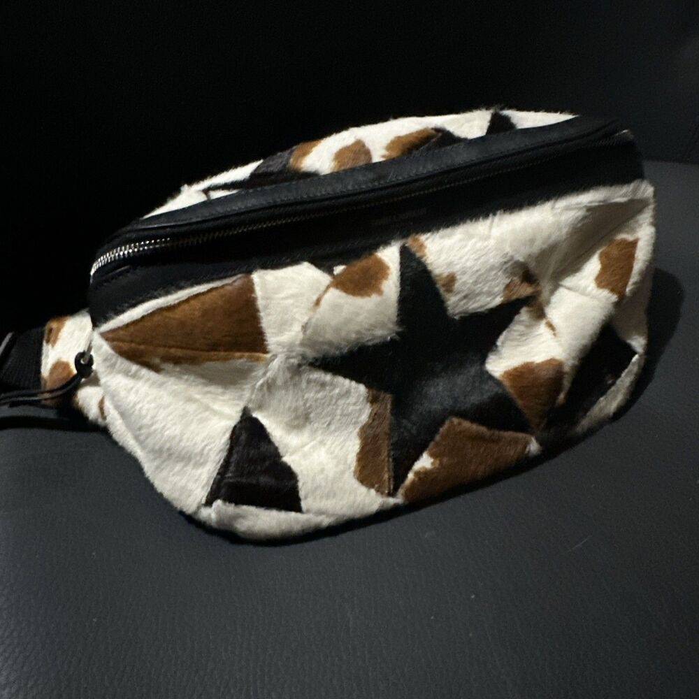 Rare Saint Laurent Cowhide Star Fanny Pack